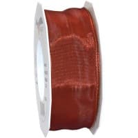 PRAESENT Seidenband 4644025-233 Zimt 40 mm x 25 m 2 Stück