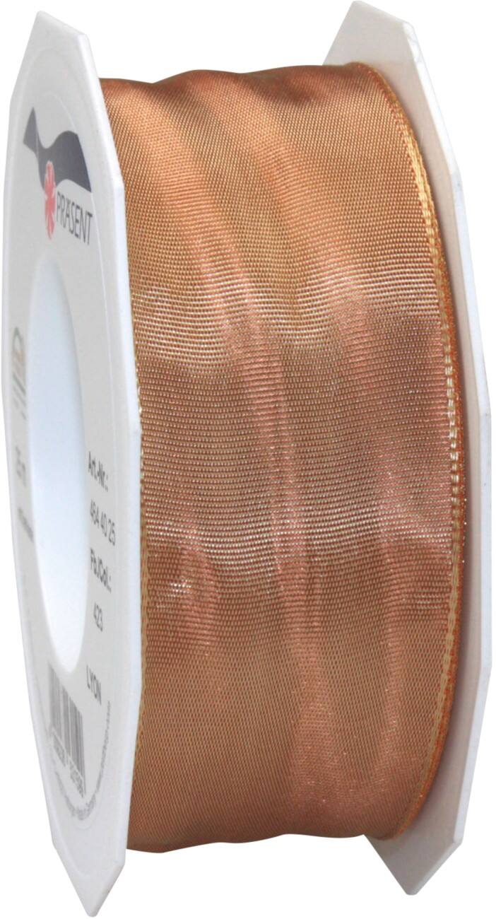 PRAESENT Seidenband 4644025-423 Sandstein 40 mm x 25 m 2 Stück