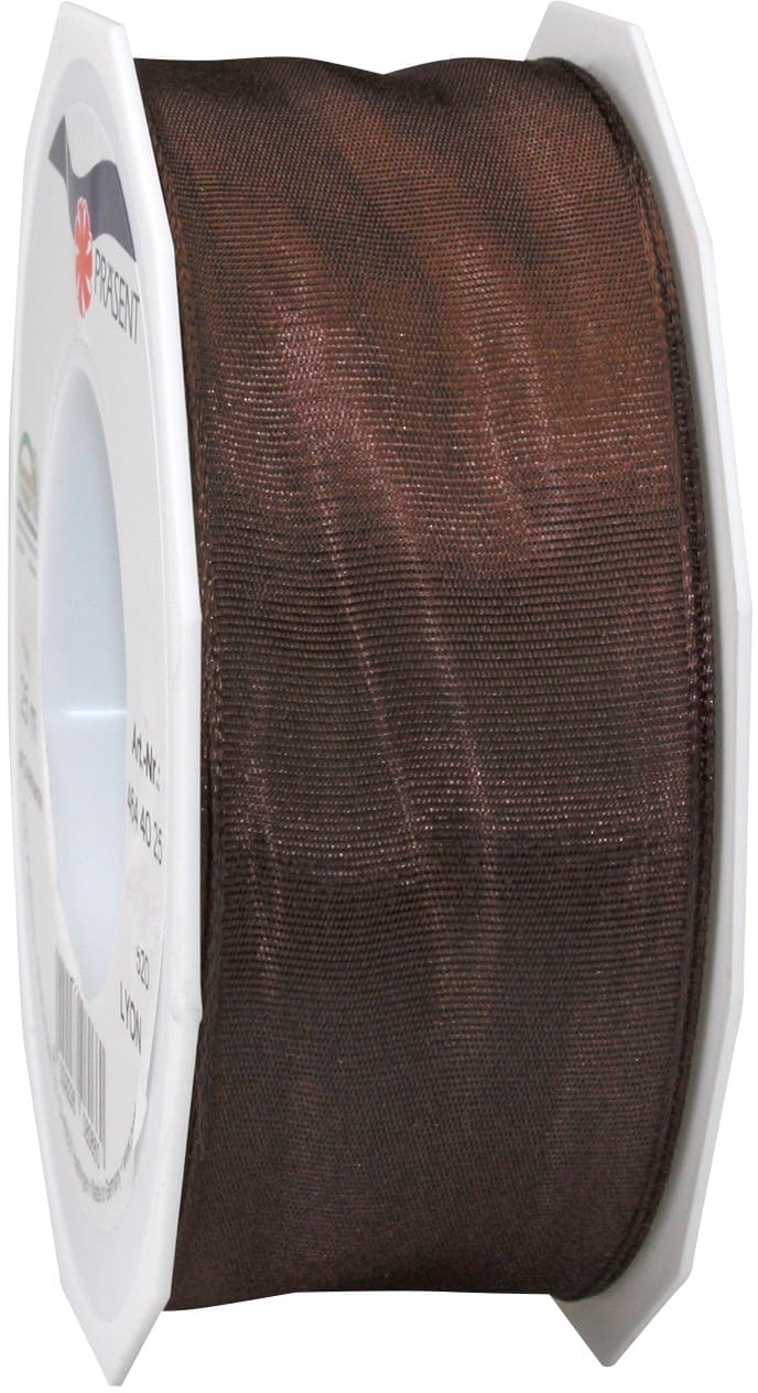 PRAESENT Seidenband 4644025-520 Ebenholz 40 mm x 25 m 2 Stück