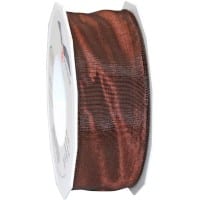 PRAESENT Seidenband 4644025-523 Espresso 40 mm x 25 m 2 Stück