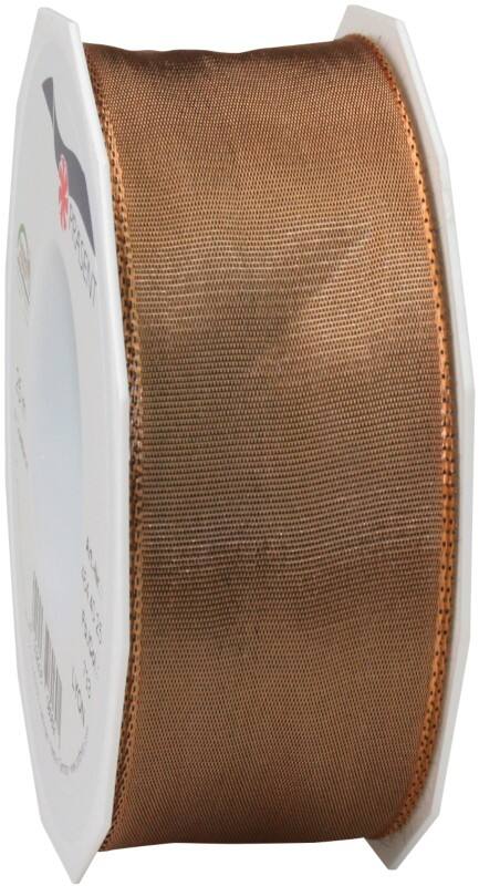 PRAESENT Seidenband 4644025-733 Macchiato 40 mm x 25 m 2 Stück
