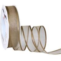 PRAESENT Organza 4832525-105 Taupe 25 mm x 25 m 2 Stück