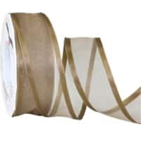 PRAESENT Organza 4834025-105  Taupe 40 mm x 25 m 2 Stück