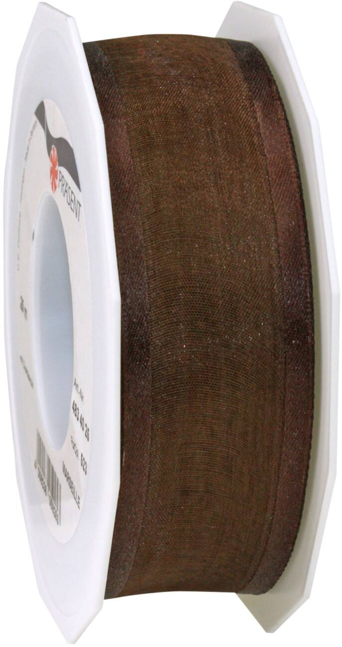 PRAESENT Organza 4834025-523  Espresso 40 mm x 25 m 2 Stück