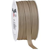 PRAESENT Taftband 6051050-105 Taupe 10 mm x 50 m 2 Stück