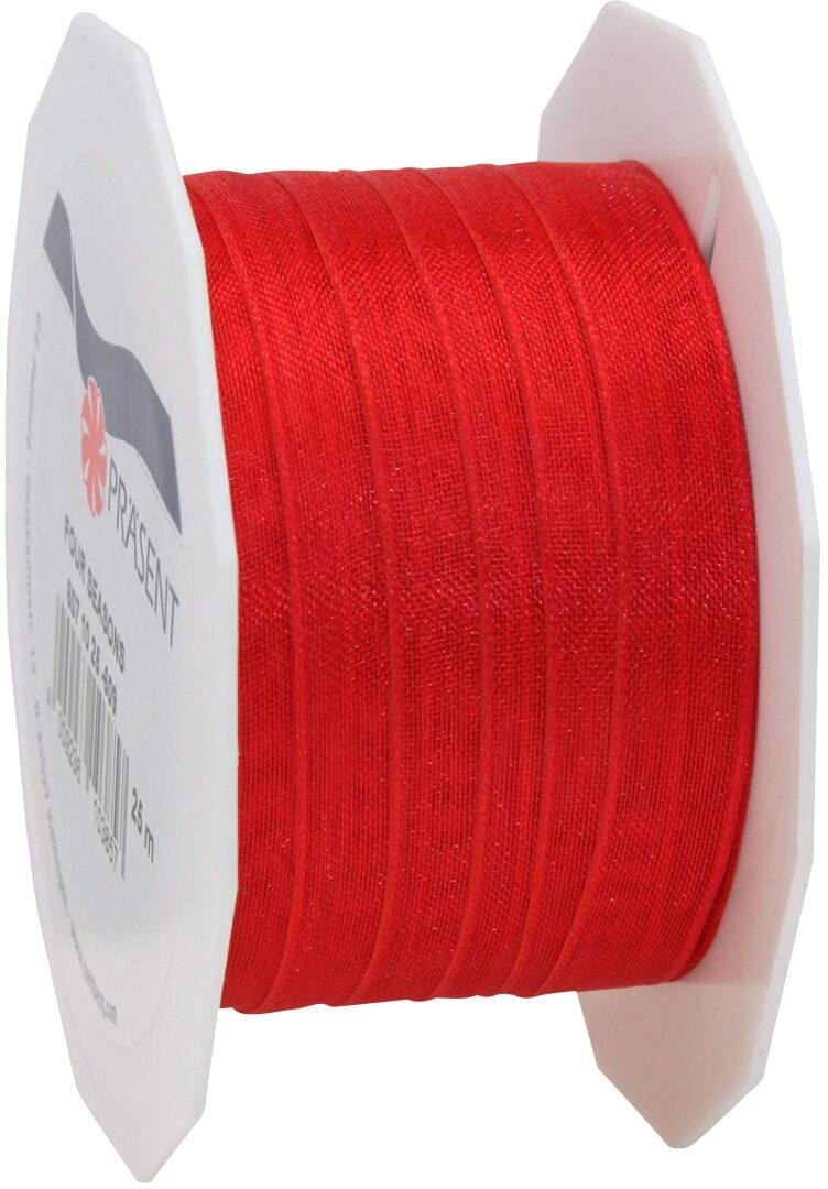 PRAESENT Organza 6071025-609 Rot 10 mm x 25 m 2 Stück