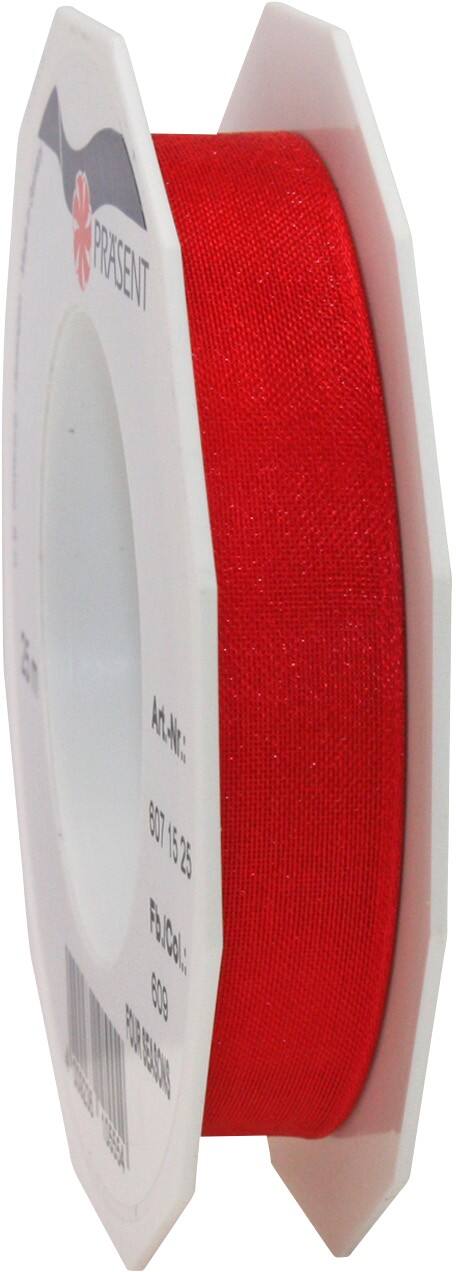PRAESENT Organza 6071525-609 Rot 15 mm x 25 m 2 Stück