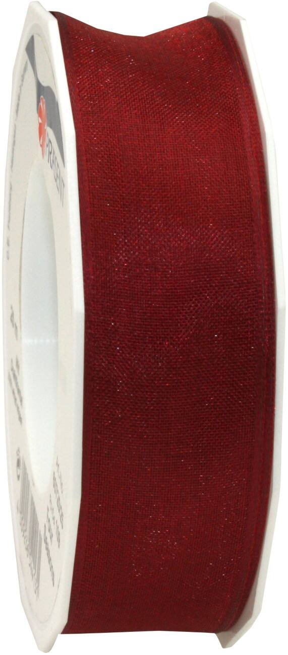 PRAESENT Organza 6072525-109 Rubinrot  25 mm x 25 m 2 Stück