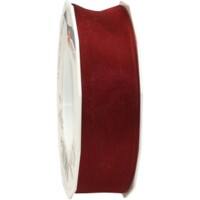PRAESENT Organza 6072525-109 Rubinrot  25 mm x 25 m 2 Stück