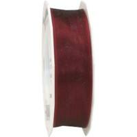 PRAESENT Organza 6072525-113 Bordeaux  25 mm x 25 m 2 Stück