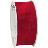 PRAESENT Organza 6074025-109 Rubinrot  40 mm x 25 m 2 Stück