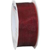 PRAESENT Organza 6074025-113  Bordeaux  40 mm x 25 m 2 Stück