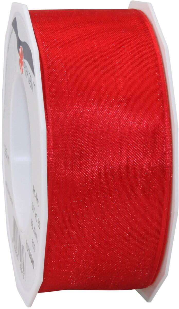 PRAESENT Organza 6074025-609  Rot  40 mm x 25 m 2 Stück