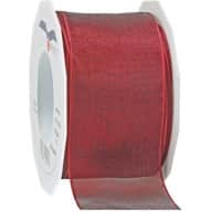 PRAESENT Organza 6076025-113 Bordeaux  60 mm x 25 m 2 Stück