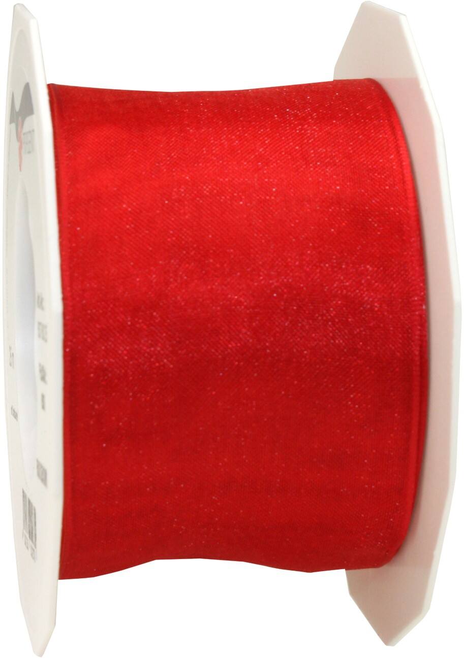 PRAESENT Organza 6076025-609 Rot  60 mm x 25 m 2 Stück