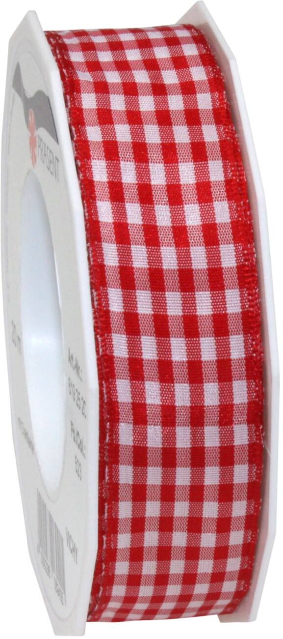 PRAESENT Motivband 6192520-609 Rot, Weiß 25 mm x 20 m 2 Stück