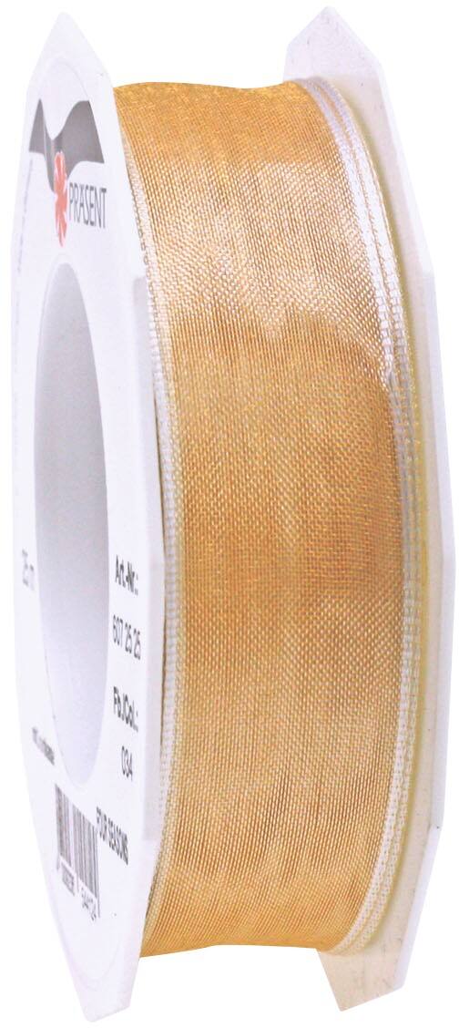 PRAESENT Organza 6072525-034 Sandstein  25 mm x 25 m 2 Stück
