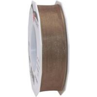 PRAESENT Organza 6072525-105 Taupe  25 mm x 25 m 2 Stück