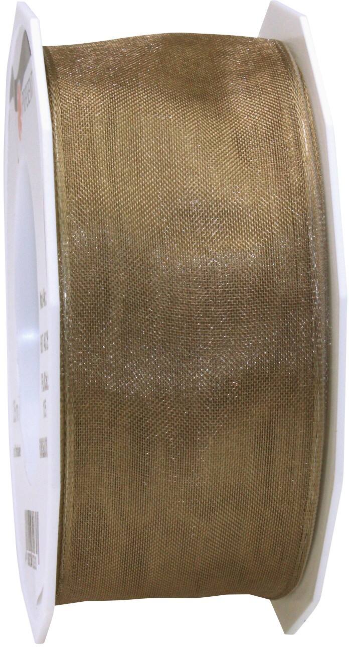 PRAESENT Organza 6074025-105  Taupe  40 mm x 25 m 2 Stück
