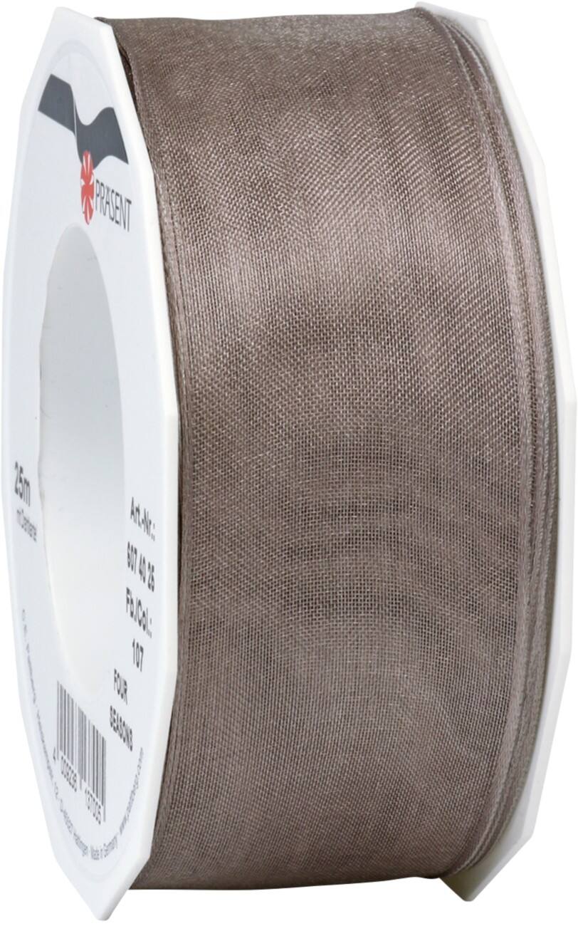 PRAESENT Organza 6074025-107  Sandstein  40 mm x 25 m 2 Stück