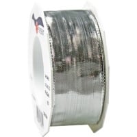 PRAESENT Geschenkband 1424020-631 Silber 40 mm x 20 m 2 Stück