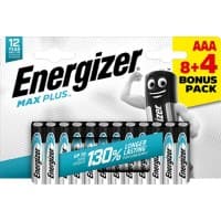 Energizer Batterie Max Plus AAA LR03 1200 mAh Alkaline 1,5 V Packung mit 12 Stück