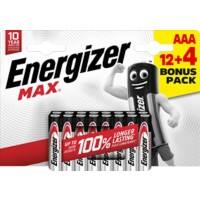 Energizer Batterien Max New Blister AAA LR03 1200 mAh Alkali 1.5 V 16 16 Stück