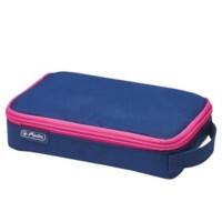 Herlitz Federmäppchen 21 (B) x 13 (T) x 6 (H) cm Navy Blau,Rosa