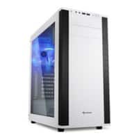 Sharkoon Computergehäuse M25-W Midi Tower Gehärtetes Glas Weiß