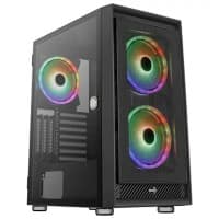 Aerocool Computergehäuse Graphite-G-BK-v3 Midi Tower ABS + Stahl, SPCC Schwarz