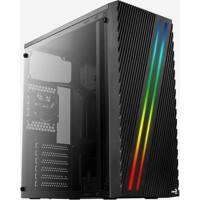 Aerocool Computergehäuse Streak Midi Tower ABS, SPCC Schwarz