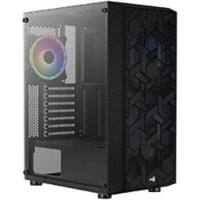 Aerocool Computergehäuse Hive-G-BK-v1 Midi Tower ABS, SPCC Schwarz