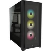 Corsair Computergehäuse 5000X Midi Tower Stahl, Gehärtetes Glas Schwarz
