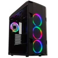 LC-Power Computergehäuse Gaming 998b-rambot Midi Tower Metall, Kunststoff, Gehärtetes Glas Schwarz