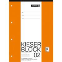 BRUNNEN LIN2 Notizblock DIN A4 Liniert Geleimt Papier Nicht perforiert 50 Blatt