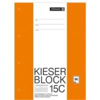BRUNNEN 15C Notizblock DIN A4 Kariert Papier Nicht perforiert 50 Blatt