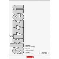 BRUNNEN Skizzenblock A5 190 g/m² Mattweiß 50 Blatt