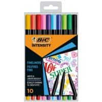 BIC Intensity Fineliner CEL1011727 Farbig Sortiert 10 Stück