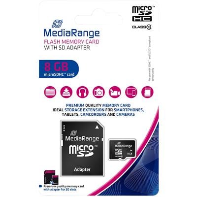 MediaRange MicroSDHC-Karte MR957 Schwarz