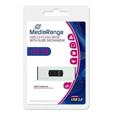 MediaRange USB Stick MR918 Silber, Schwarz