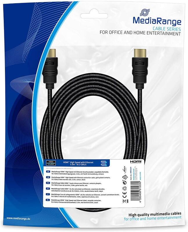 MediaRange HDMI-Kabel MRCS211 Schwarz