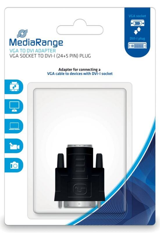 MediaRange VGA-zu-DVI-Adapter MRCs172 Schwarz