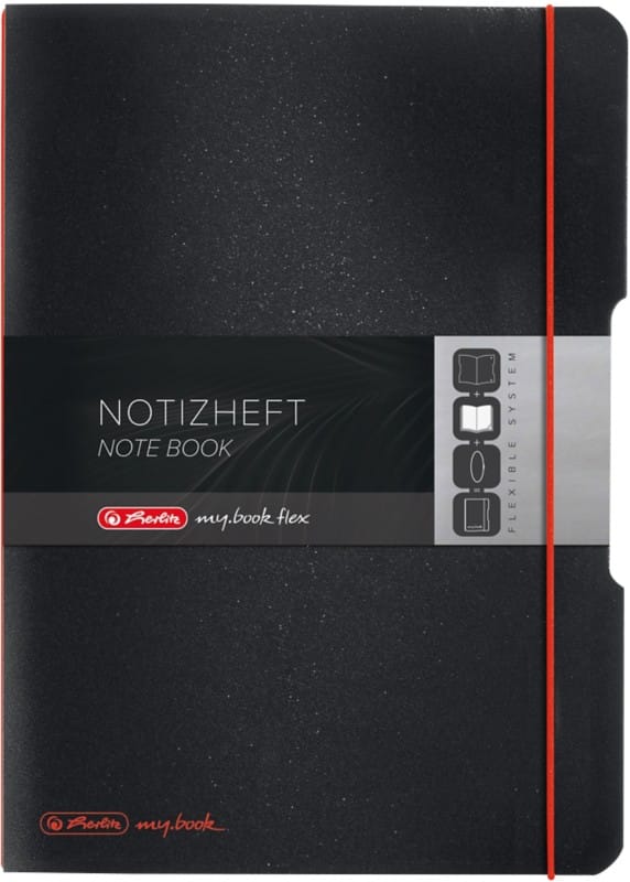 Herlitz Notizbuch A4 Kariert PP (Polypropylen) Schwarz