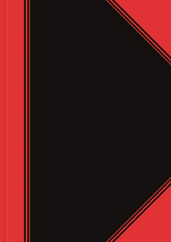 Bantex Bücher & Blöcke Notizbuch DIN A4 Kariert Rückendrahtheftung Rot, Schwarz 96 Blatt