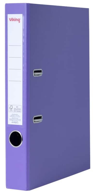 Viking Premium Ordner Schmal DIN A4 50 mm Violett 2 Ringe Kunststoff Matt
