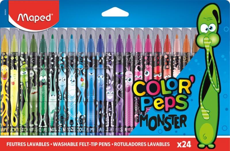 Maped Faserschreiber Faserschreiber  -   Farbig sortiert 845401 24 Stück
