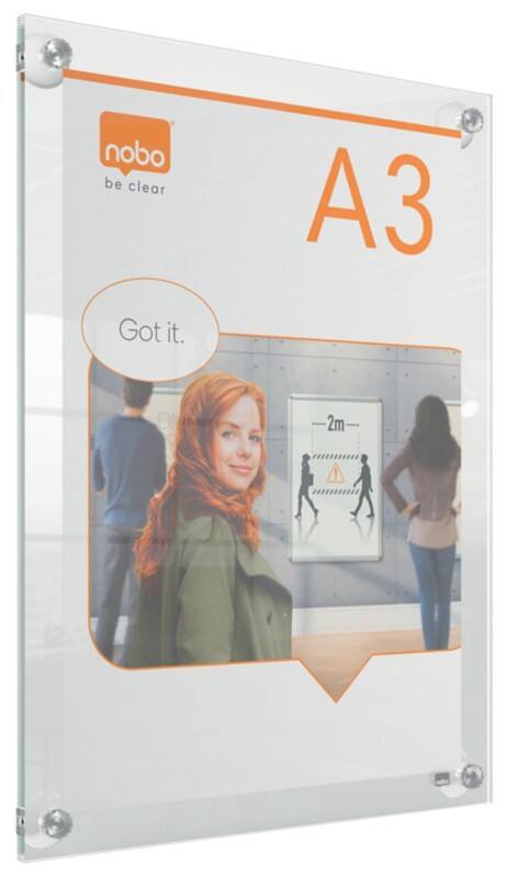 Nobo Premium Plus DIN A3 Inforahmen 1915599 34,8 (B) x 2,4 (T) x 47,1 (H) cm 1915599 A3-Acryl Wiederverwendbar