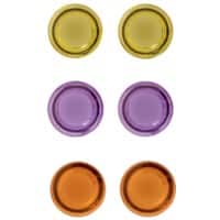 Nobo Rund Magnete Farbig Sortiert 0.6 kg Tragfähigkeit 30 mm 6 Stück