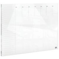 Nobo Kleiner Wandplaner 1915602 Dry Erase Glasoberfläche Rahmenlos 430 x 560 mm Weiß