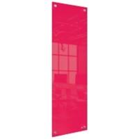 Nobo Wandmontierbare Whiteboard-Tafel 1915606 Trocken Abwischbar Glasoberfläche Rahmenlos 300 x 900 mm Rot